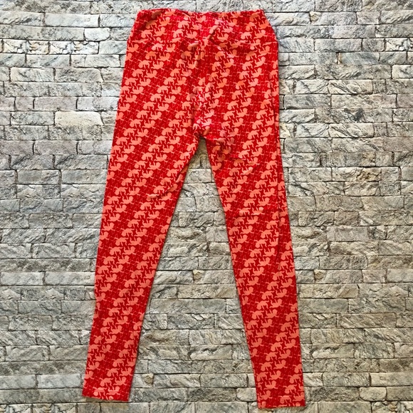 NWOT Lularoe one size red Cupid arrows Valentine’s leggings - Picture 4 of 5